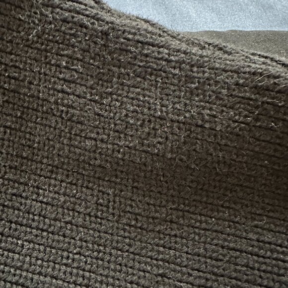 Zara Man DNWR Black Knit Sweater / Zip Pockets, Orange Stitching – Size Large L - Picture 6 of 6